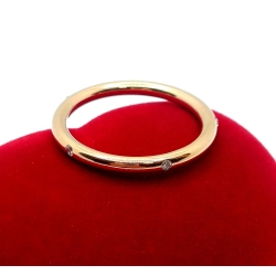 Złota obrączka z diamentami 5szt 0,068ct Pr.585 W:2,77gr Roz.15