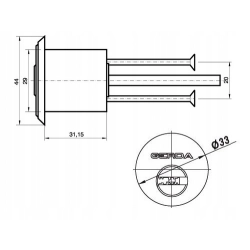 Zamek antywłamaniowy GERDA TYTAN ZX 1000 wierzchni zasuwa do drzwi ATEST