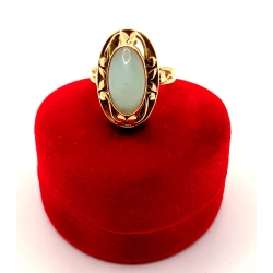 Złoty pierścionek z miętowym agatem PR.585 W:5,75gr R.16 InterSKLEP