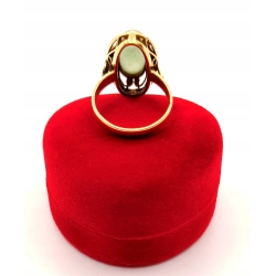 Złoty pierścionek z miętowym agatem PR.585 W:5,75gr R.16 InterSKLEP