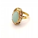 Złoty pierścionek z miętowym agatem PR.585 W:5,75gr R.16 InterSKLEP