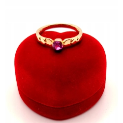 Złoty pierścionek z Ametystem PR.585 W:4,07gr R.22 InterSKLEP