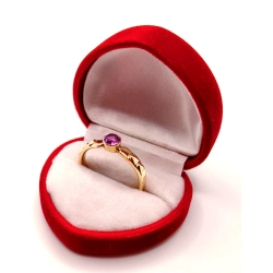 Złoty pierścionek z Ametystem PR.585 W:4,07gr R.22 InterSKLEP
