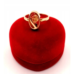 Złoty pierścionek z Kwiatkiem PR.583 W:3,11gr R.18 InterSKLEP