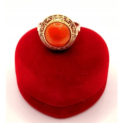 Złoty pierścionek z Koralem WARMET PR.585 W:5,02gr R.19 InterSKLEP