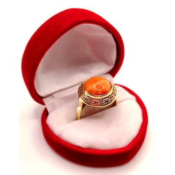 Złoty pierścionek z Koralem WARMET PR.585 W:5,02gr R.19 InterSKLEP