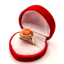 Złoty pierścionek z Koralem WARMET PR.585 W:5,02gr R.19 InterSKLEP