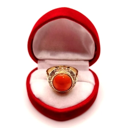 Złoty pierścionek z Koralem WARMET PR.585 W:5,02gr R.19 InterSKLEP