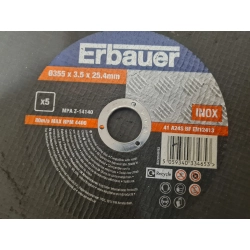 Tarcza do cięcia metalu inox Erbauer 355 x 3,5 x 25.4 mm