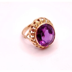 Złoty pierścionek z Ametystem PR.585 W:6,70gr R.13 InterSKLEP