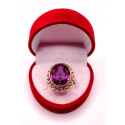 Złoty pierścionek z Ametystem PR.585 W:6,70gr R.13 InterSKLEP