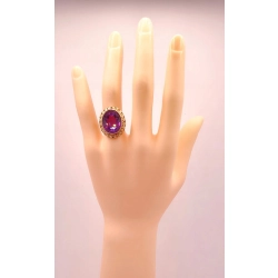 Złoty pierścionek z Ametystem PR.585 W:6,70gr R.13 InterSKLEP