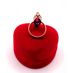 Złoty pierścionek z Rubinem PR.583 W:4,43gr R.9 InterSKLEP