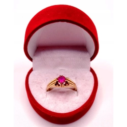 Złoty pierścionek z Rubinem PR.585 W:3,78gr R.14 InterSKLEP
