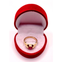 Złoty pierścionek z Rubinem PR.585 W:3,78gr R.14 InterSKLEP