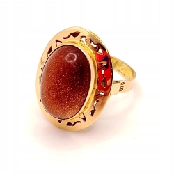 Złoty pierścionek z Piaskiem pustyni PR.585 W:6,51gr R.17 InterSKLEP