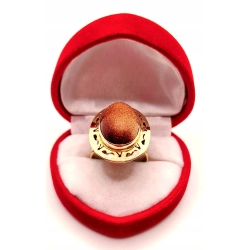 Złoty pierścionek z Piaskiem pustyni PR.585 W:6,51gr R.17 InterSKLEP