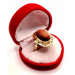 Złoty pierścionek z Piaskiem pustyni PR.585 W:6,51gr R.17 InterSKLEP