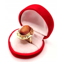 Złoty pierścionek z Piaskiem pustyni PR.585 W:6,51gr R.17 InterSKLEP
