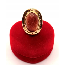 Złoty pierścionek z Piaskiem pustyni PR.585 W:6,51gr R.17 InterSKLEP