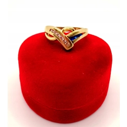 Złoty pierścionek z Cyrkoniami PR.585 W:4,13gr R.13 InterSKLEP