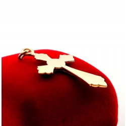 Złota zawieszka Krzyżyk z Jezusem Pr.585 W:4,68gr InterSKLEP