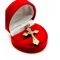 Złota zawieszka Krzyżyk z Jezusem Pr.585 W:4,68gr InterSKLEP