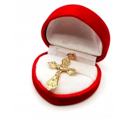 Złota zawieszka Krzyżyk z Jezusem Pr.585 W:4,68gr InterSKLEP