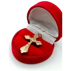 Złota zawieszka krzyżyk z Jezusem Pr.585 W:4,07gr InterSKLEP