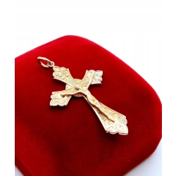 Złota zawieszka krzyżyk z Jezusem Pr.585 W:4,07gr InterSKLEP
