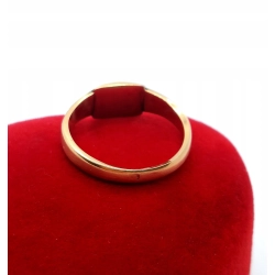 Złoty sygnet damski z monogramem Pr.585 W:2,7gr Roz.10