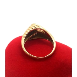 Złoty pierścionek szeroki z cyrkoniami Pr.585 W:5,43gr R.15 Nowy