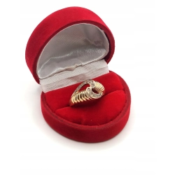 Złoty pierścionek szeroki z cyrkoniami Pr.585 W:5,43gr R.15 Nowy