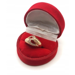 Złoty pierścionek szeroki z cyrkoniami Pr.585 W:5,43gr R.15 Nowy