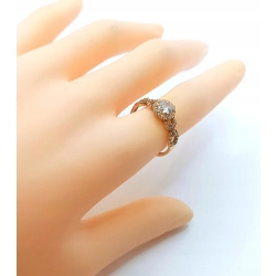 Złoty pierścionek z cyrkoniami Pr.583 W:2,14gr Roz.15 InterSKLEP