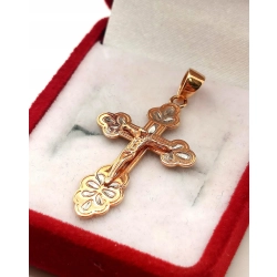Złota zawieszka krzyżyk z Jezusem pr.585 W:1,62gr InterSKLEP
