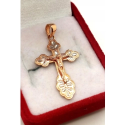 Złota zawieszka krzyżyk z Jezusem pr.585 W:1,62gr InterSKLEP