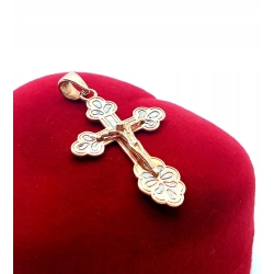 Złota zawieszka krzyżyk z Jezusem pr.585 W:1,62gr InterSKLEP
