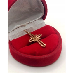 Złota zawieszka krzyżyk ażurowy Pr.585 W:1,25gr InterSKLEP