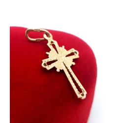 Złota zawieszka krzyżyk ażurowy Pr.585 W:1,25gr InterSKLEP