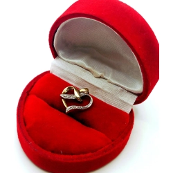 Złota zawieszka serce z cyrkoniami Pr.375 W:0,88gr InterSKLEP