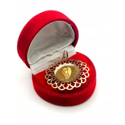 Złota zawieszka medalik z Maryją duży ażurowy Pr.585 W:3,62gr