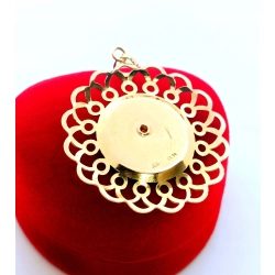 Złota zawieszka medalik z Maryją duży ażurowy Pr.585 W:3,62gr