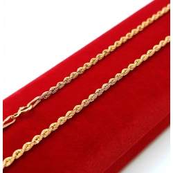Złoty łańcuszek Kordel Pr.585 W:2,15gr Dł:46cm InterSKLEP