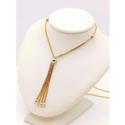 Złoty łańcuszek Lisi ogon z kulkami Pr.585 W:3,99gr Dł:43,5cm + 4cm