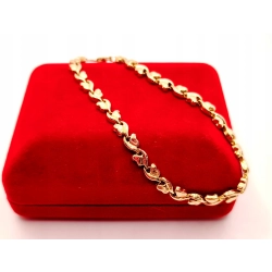 Złota bransoletka w serduszka PR.585 W:4,40gr Dł.19,5cm InterSKLEP