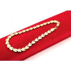 Złota bransoletka w serduszka PR.585 W:4,40gr Dł.19,5cm InterSKLEP