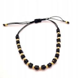 Sznurkowa bransoletka złote kulki PR.585 W:3,71gr Dł.13-25cm InterSKLEP