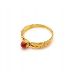 Złoty pierścionek z brązowym kamieniem PR.583 W:2,25gr R.17 InterSKLEP