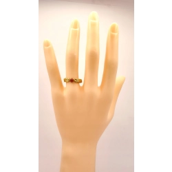 Złoty pierścionek z brązowym kamieniem PR.583 W:2,25gr R.17 InterSKLEP